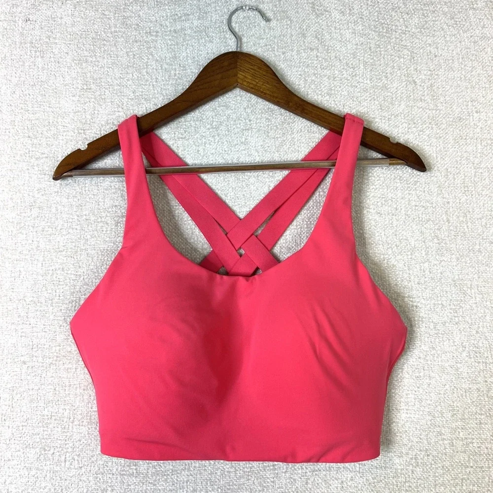 Lululemon Women's Energy Sports Bra High Support Lipgloss Pink Activewear 38DD